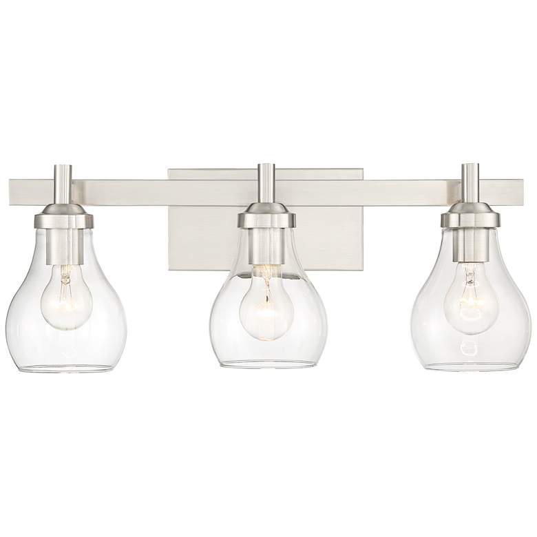 Possini Euro Danvers 22 1/2" Wide Black 3-Light Bath Light