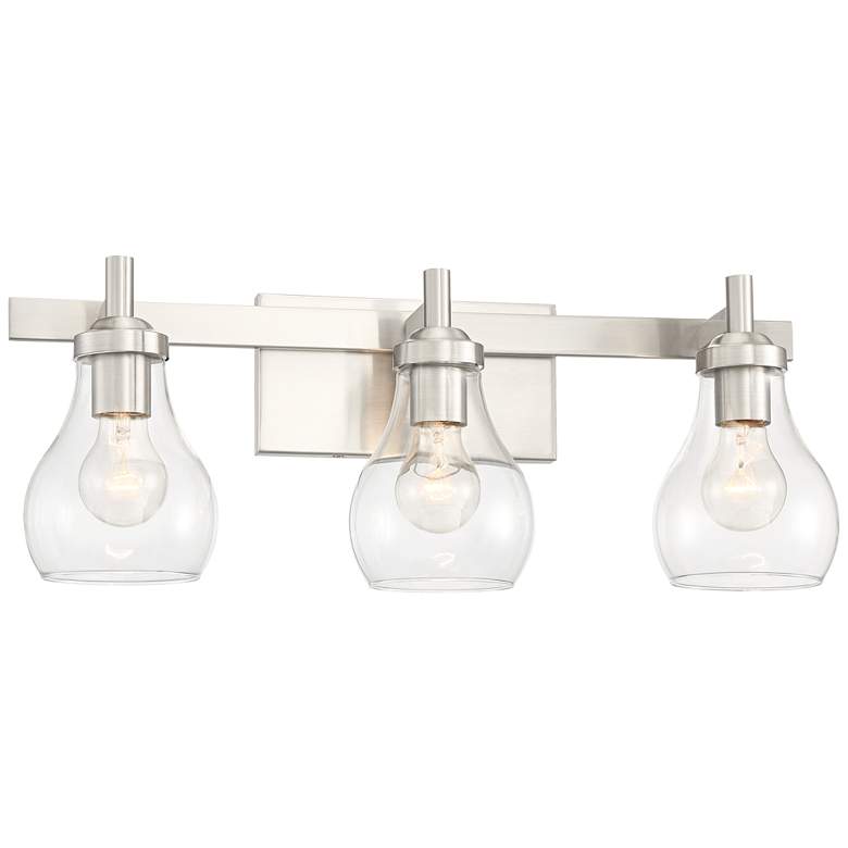 Possini Euro Danvers 22 1/2" Wide Black 3-Light Bath Light
