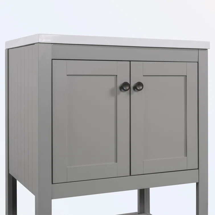 Laroque 23.7'' Single Bathroom Vanity with Ceramic Top