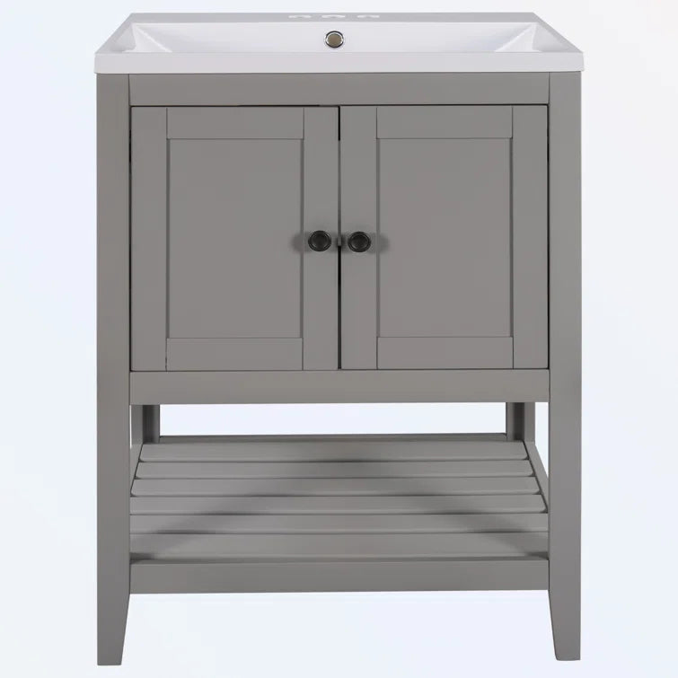 Laroque 23.7'' Single Bathroom Vanity with Ceramic Top