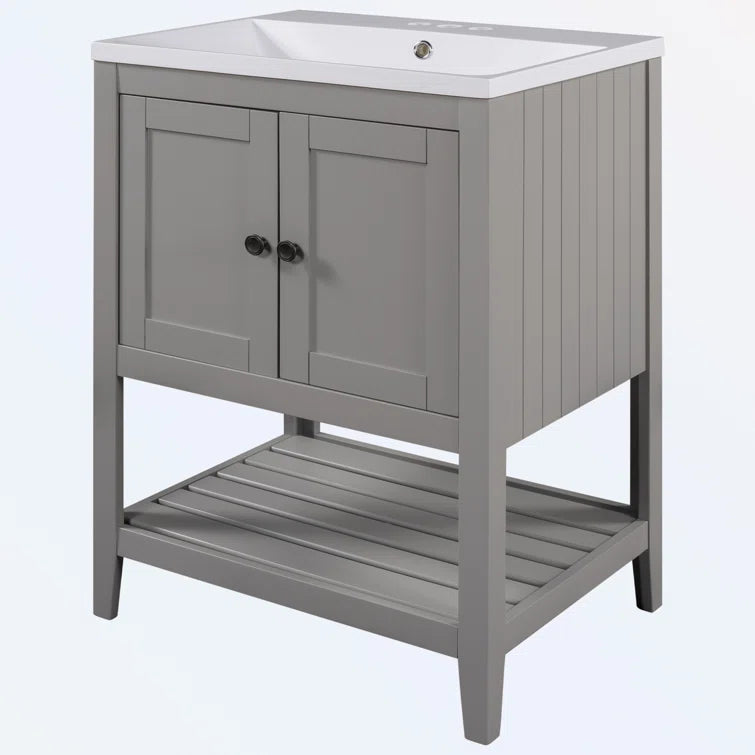 Laroque 23.7'' Single Bathroom Vanity with Ceramic Top