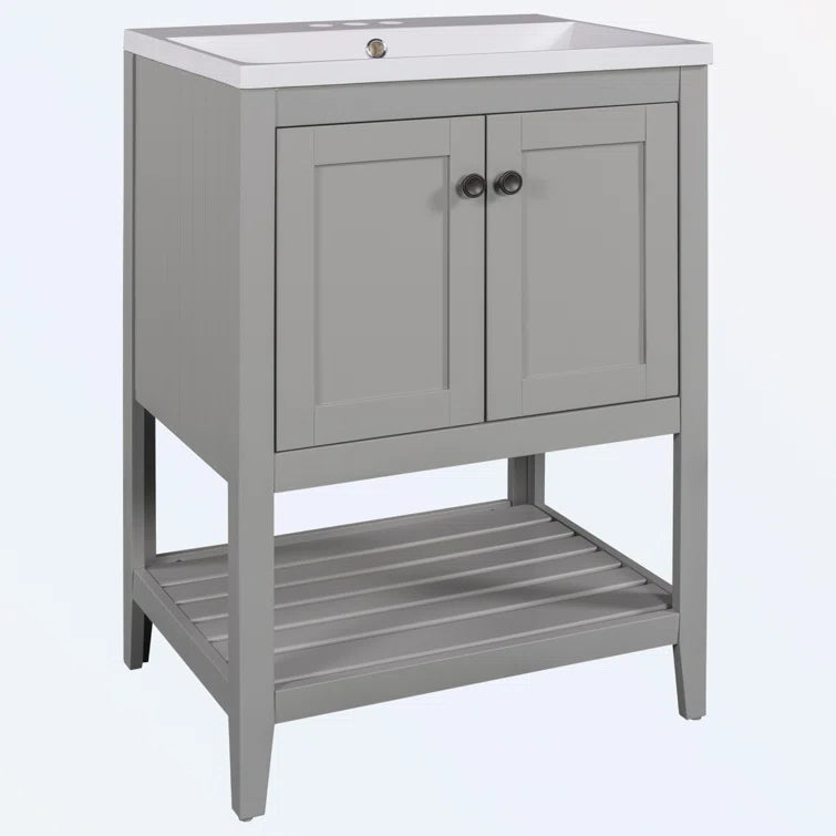 Laroque 23.7'' Single Bathroom Vanity with Ceramic Top