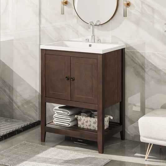 Laroque 23.7'' Single Bathroom Vanity with Ceramic Top